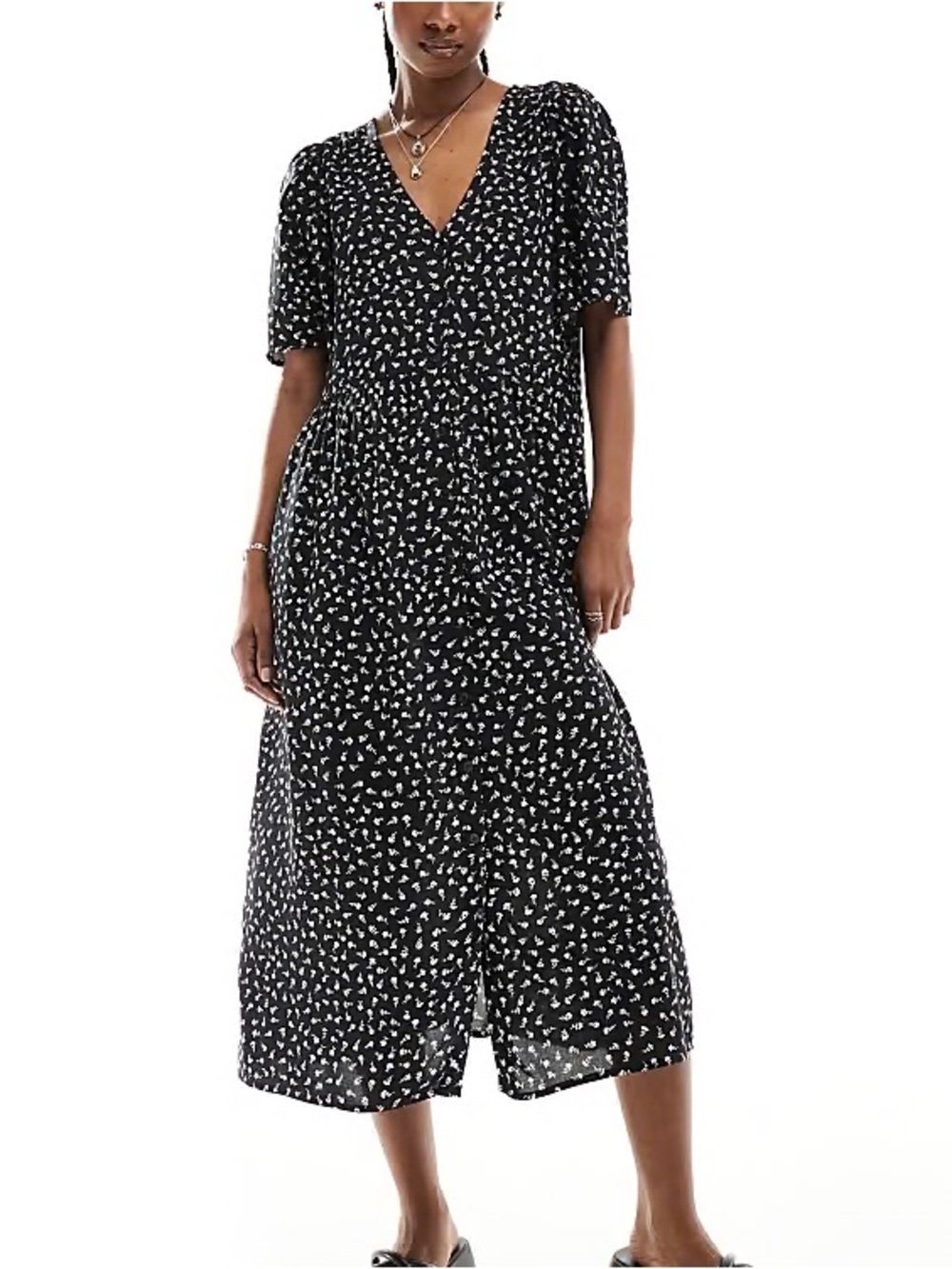 ASOS black white dress